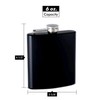 Hip Flask Holding 6 oz - Rubber-Coated Non-Slip Pocket Size,