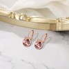 BriLove Elegant Birthstone Bella V Drop Earrings, Cubic Zirconia V-Shaped