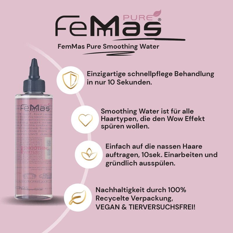FemMas Pure Smoothing Water 200 ml Hair Fluid for Seconds