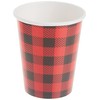 9oz Buffalo Plaid Lumberjack Party Cups, 8ct