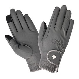 LeMieux Unisex Classic Leather Riding Gloves in Brown - Breathable - Touch Screen Compatible - M