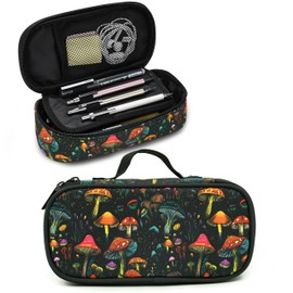 Droerfes Mushroom Pencil Case Pencil Pouch Large Capacity Pen Bag School Office Organizer Stationery Storage Box For Girls Boys Teen Kids