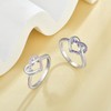 YL Infinity Love Knot Heart Promise Ring 925 Sterling Silver
