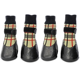 Kyrio Non-slip Dog Socks Waterproof Pet Dog Boots Shoes Traction Control Dog Paw Protector with Strap for Small, Medium and Large Dogs