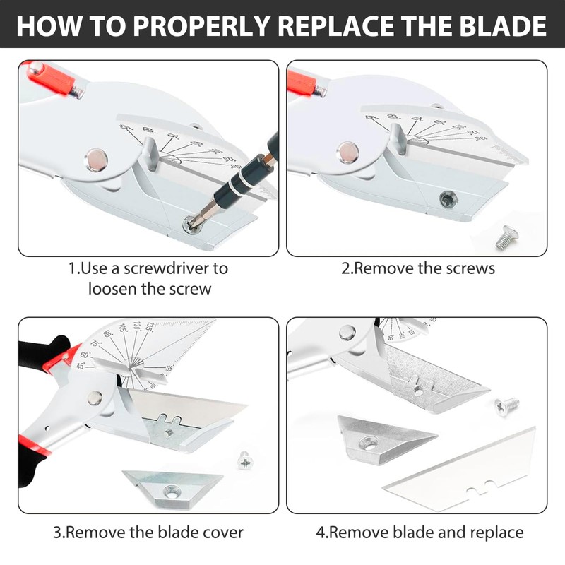 ExcellaElite Mitre Shears, Adjustable 45 to 135 Degree Multi Angle