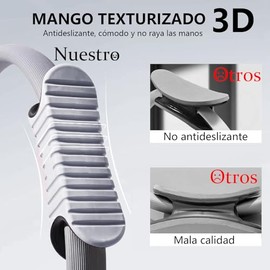 Kit de Pilates en Casa 3 PCS - Incluir Aro de Pilates 3D Mango Antideslizante,Bandas de Resistencia Elastica y Cuerda Yoga 8 Formas, para Fortalece Mú