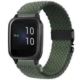 VELULYX Nylon Braided band Compatible with Garmin Venu Sq/Sq Music/Venu Sq 2/Sq 2 Music, 20MM Elastic Band for Garmin Venu 2 Plus/Vivoactive 5/3/3 Music/Venu/Forerunner 55 245 645