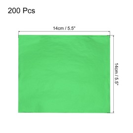 QUARKZMAN 200 Sheets Gold Leaf for Crafts, 14 x 14 cm Imitation Gold Foil Gold Flakes Gold Paper for Acrylic Painting Art Project Craft Furniture Decoration Nails Manicure, Green