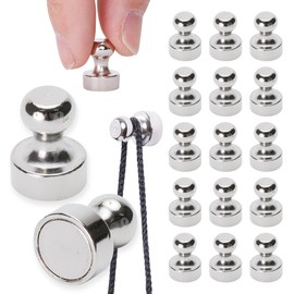 Yoshitsuyama Kaketsukeln Strong Magnet Pin, Strong Magnet, Diameter 0.5 x Height 0.6 inches (12 mm) x Height 0.6 inches (16 mm), 3 Colors, 3 Types of Quantity (Super Strong Silver x 15)