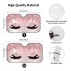 Pretty Eyelash Rose Gold Pink Windshield Sun Shade, Car Front
