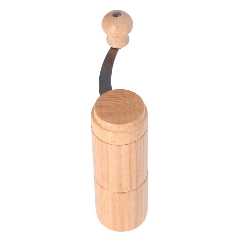 Manual Coffee Grinder Adjustable Detachable Beech Wood Stainless Steel Core