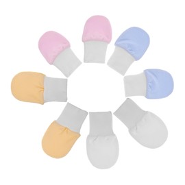 Gatuida 4 Pairs Mittens Scratch Gloves for Newborns Breathable Cotton Mitts for Months Unisex Protection for Boys Gentle Care for Delicate Skin