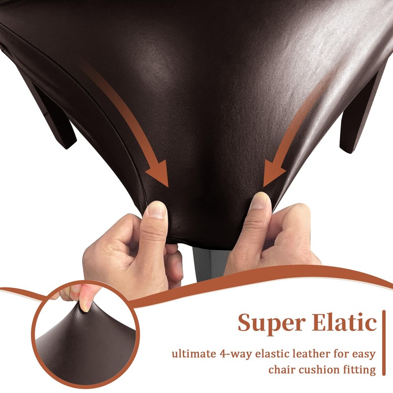 PU Leather Bar Stool Covers with Backs Waterproof Bar Stool
