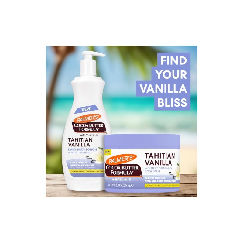 Palmer's Cocoa Butter Formula, Tahitian Vanilla Bálsamo Corporal Humectante Intenso,