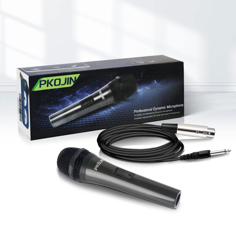 PKOJIN Dynamic Karaoke Microphone for Singing, Vocal Wired Microphone for