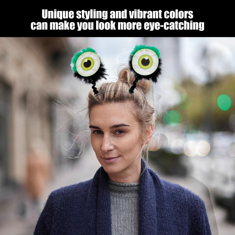 HINFHI 2 Pieces Of Big-Eyed Headbands, Creative Party Hair Accessories,