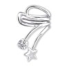 Ear Cuff with a Star and Crystal Stone - 925
