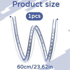 Curve Ruler Tailoring Supplies, Ruler 60 cm, Curve Template, Flexible Ruler, Professional Flexible Ruler, Can Be Used for Sewing, Drawing, Fashion Design and Woodworking