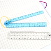 3PCS Folding Ruler 30cm Foldable Ruler Clear Ruler 15cm Transparent