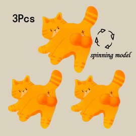 Cute Cat Fridge Magnets, Funny Magnet Rotating Cats Cute Magnets for Refrigerator, Funny Cats Cool Magnet Decorations