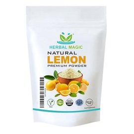 Herbal Magic's Pure & Natural Lemon juice Powder - Rich & Vibrant Smoothies, Shakes, Juices, Baking, Cuisines - irresistibly delicious - for an active lifestyle -100g