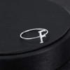 AoedeJ 925 Sterling Silver Stackable Initial Letter Rings Capital Letter