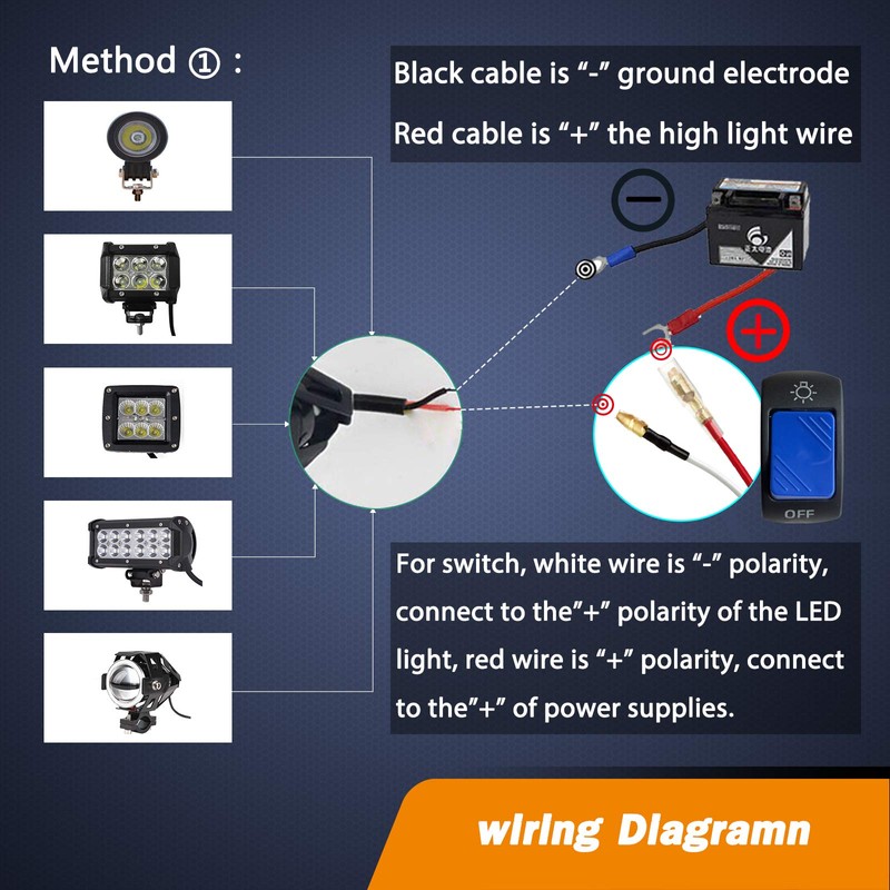 Motorcycle Handlebar Switch ATV Light Switch with On Off Push