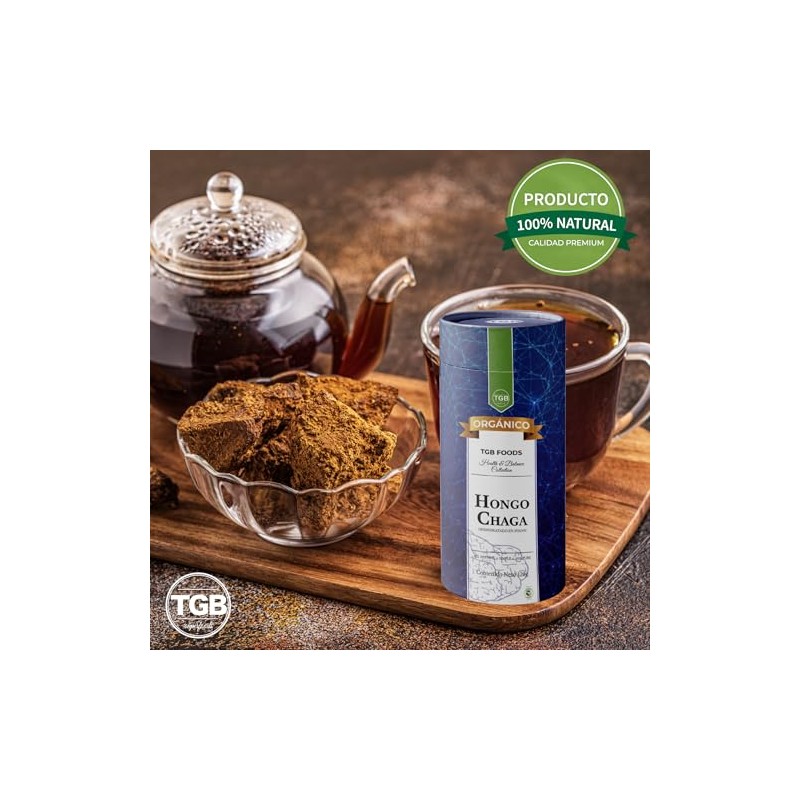 Tgb Superfoods Hongo Chaga Deshidratado Polvo 120 Adaptógeno Superalimento Orgánico