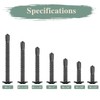 GOHODOMINO #8×2" Sheet Metal Screws 100Pcs 410 Stainless Steel Truss