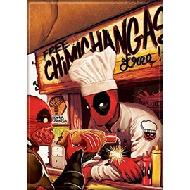Ata-Boy Deadpool Chimichanga Stand Mag Magnet - 2.5" x 3.5" Magnet for Refrigerators, Whiteboards & Locker Decorations…