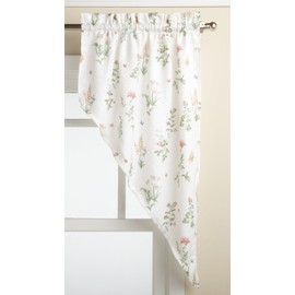 Lorraine Home Fashions - Par de guirnaldas para jardín inglés (139,7 x 96,5 cm), Color Blanco y Multicolor