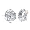 JOLCHIF Silver Love Knot Clip On Earrings for Women Non