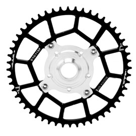 52T 104BCD Motor Bike Chainring Adapter Mid Drive Chainring Spider Chain Conversion Kit for Tongsheng Motor Black