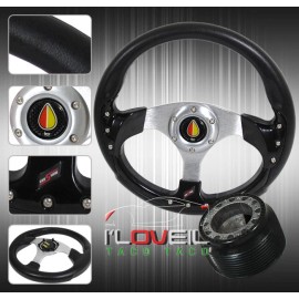 Ilovetacotaco 90-95 Miata Mx-5 Roadster 320mm Steering Wheel+ Adapter Hub+Advanced Horn Button