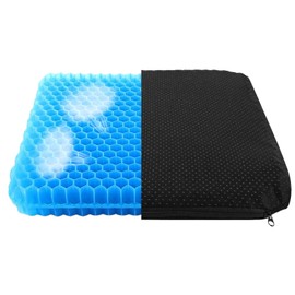 Cooler Gel Seat Cushion for Wheelchair - Breathable & Cool Office Chair Cushions Elastic Honeycomb Structure Pressure Relief Car Seat Cushion Gel Seat Cushion for Long Sitting (Regular)