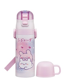 Skater SKDC4-A Children's Water Bottle, 2-Way Direct Drinking, 15.2 fl oz (470 ml), Cup Drink, 14.2 fl oz (430 ml), Girls, Stainless Steel, Heat Insulated, Lightweight, Sports Bottle, Kids, Water