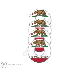 Get Outside Games 4 California Flag VVashers™ - Washer Toss/Washer Game by Get Outside Games - VVashers +Locker