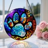 Stained Glass Window Hanging, DOUHASU Pet Memorial Suncatcher Ornament, Dog
