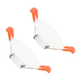 PATIKIL 70mm / 2.88" Diameter Metal Ceiling Hole Cover Plate, 2 Pcs Downlight Hole Trim Wall Mount Decorative Cap Access Panel for 1.4-2.2inch Round Ceiling and Wall Openings, Matte White