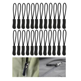 24PCS Black Zipper Pulls, Zipper Pull Replacement, Zipper Extension, Zipper Tags, Non Slip Zipper Tags for Backpacks, Jackets, Traveling Cases