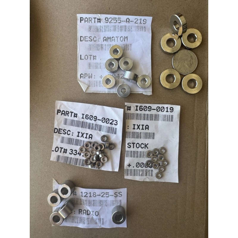 Ixia Mix Lot 1LB Mix Length Spacer, Round, Unplated, Steeling