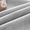 jinchan Blackout Curtain 90 Inch Length Gray, Faux Linen Curtain
