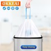 OKKEAI Bin Liners with Drawstring and Handles, Bin Bags with