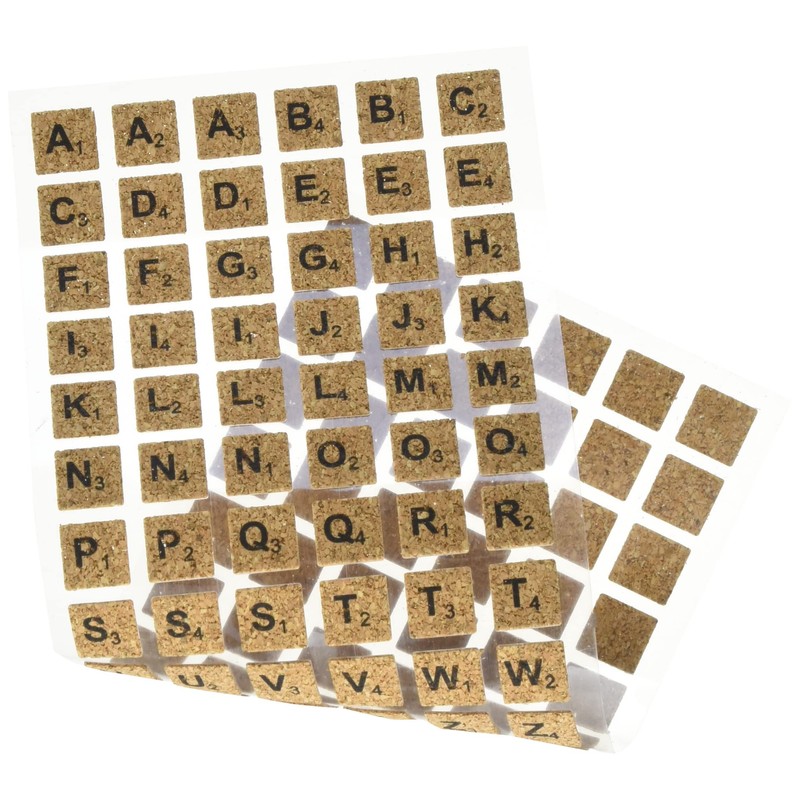 Rayher 96 Alphabet Cork Stickers Letters Cork Stickers