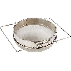 Professional Paint Sieve Diameter 23.5 cm | Paint Sieve 24 cm - 41.5 cm Handle Strainer Extendible | Paint Filter 0.7 mm, 700 µm Mesh Width | Mesh Filter Screen Made of Stainless Steel | Painting