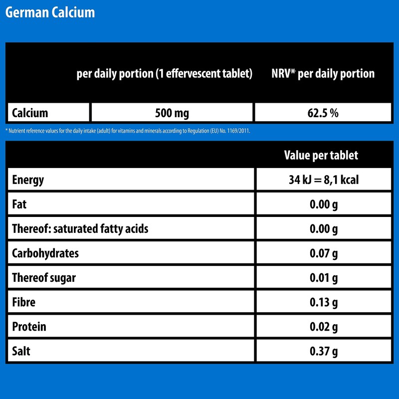 T&D German Calcium 140 Drink Effervescent Tablets - Lemon Lime