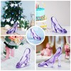 Cinderella Shoe Decor, Crystal High Heels Shoes Ornaments Glass Slipper