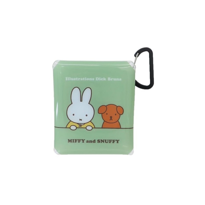 Miffy miffy0023 Clear Pouch with Carabiner, Accessory Case, Earphones, Pouch,