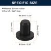 sourcing map 16 Pieces Black Rubber Stopper, 5.8mm Plug Holes