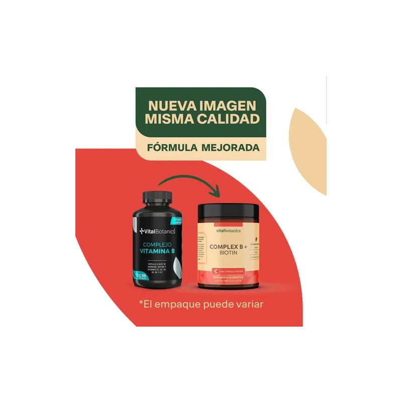 Complejo B Vitaminas B1 B2 B3 B5 B12 200 Caps